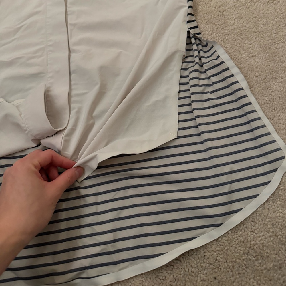 Aday Something Borrowed Striped Button Down Shirt - image 8